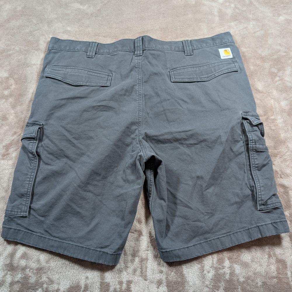 Carhartt Cargo Shorts Mens 42 Gray Rugged Flex Canvas Relaxed Fit BS3542-M - Picture 2 of 11